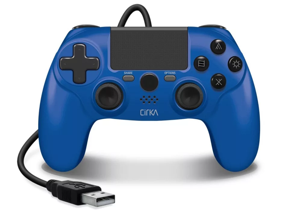 Cirka NuForce PS4/PC/Mac kék vezetékes kontroller