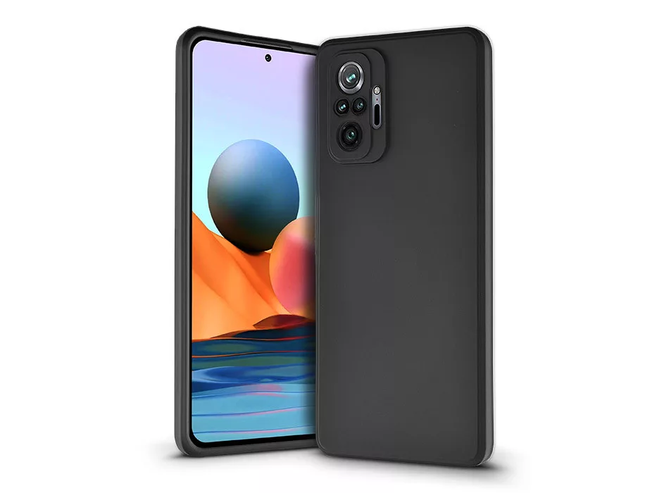 Haffner Soft Premium szilikon tok - Xiaomi Redmi Note 10 Pro - fekete