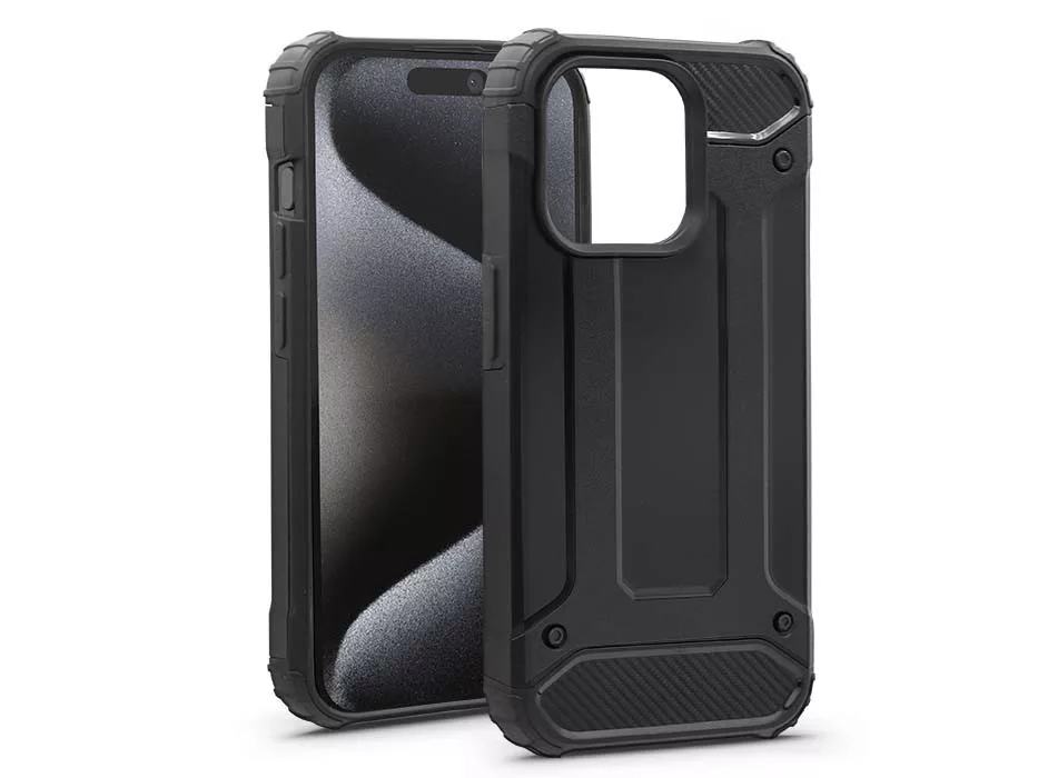 Haffner Armor ütésálló tok - Apple iPhone 15 Pro - fekete