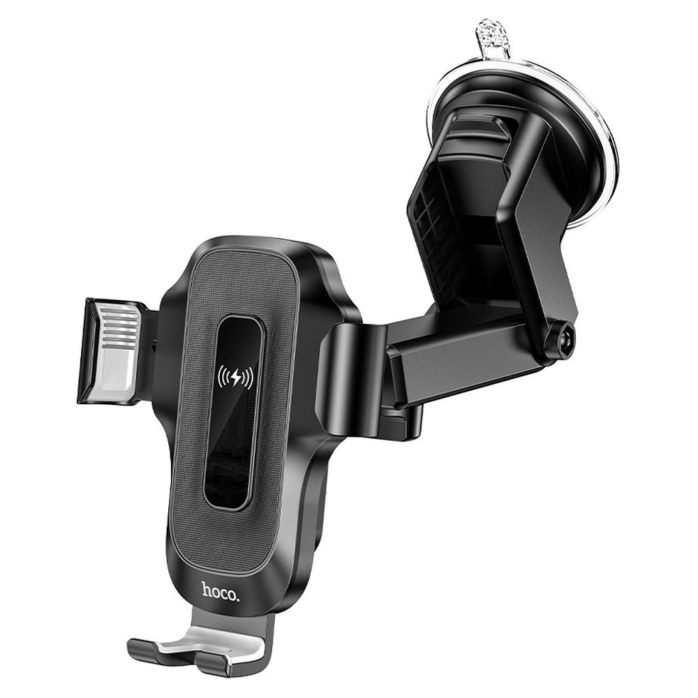 HOCO car holder with wirelles charging for windshield / center console 15W HW3 black - Image 4