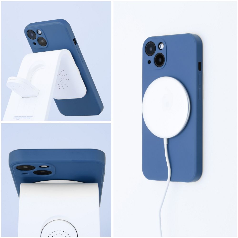 SILICONE MAG COVER case compatible with MagSafe for IPHONE 15 Pro blue - Image 9