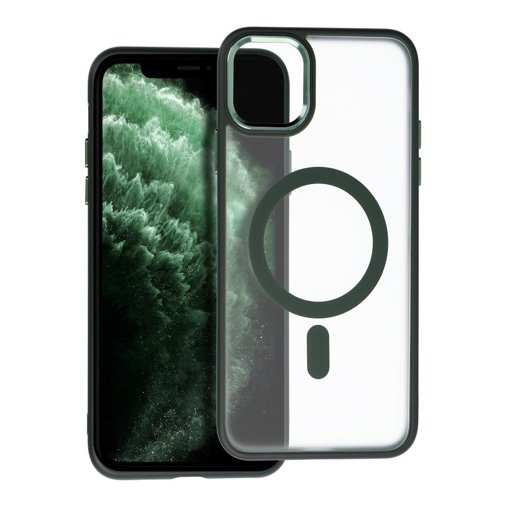 MATTE MAG COVER case compatible with MagSafe for IPHONE 11 Pro Max green