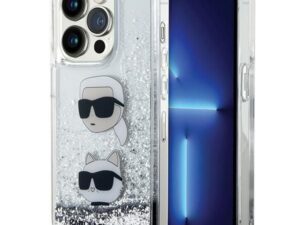 KARL LAGERFELD case for IPHONE 14 Pro KLHCP14LLDHKCNS (Liquid Glitter KC) white