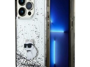 KARL LAGERFELD case for IPHONE 14 Pro KLHCP14LLKCNSK (Liquid Glitter C) transparent