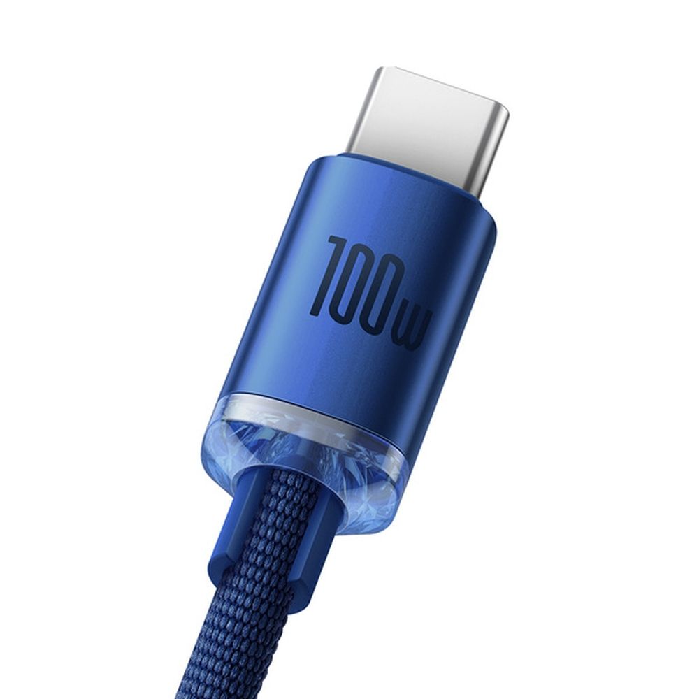 BASEUS cable USB A to Type C PD 100W Crystal Shine CAJY000503 2 m blue - Image 3