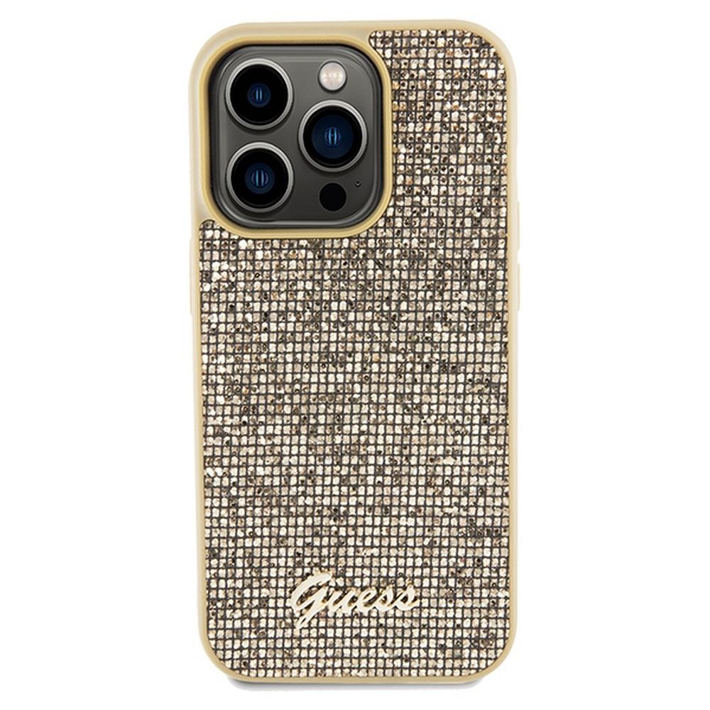 Original faceplate case GUESS GUHCP14LPMSDGSD for iPhone 14 Pro (Disco Script Metal / gold) - Image 3