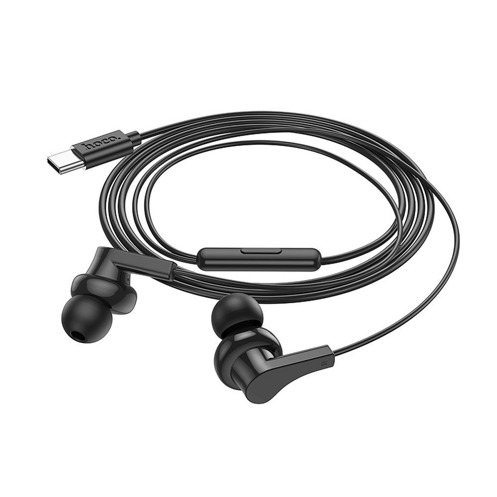 HOCO wire earphones Type C with microphone M114 black - Image 2