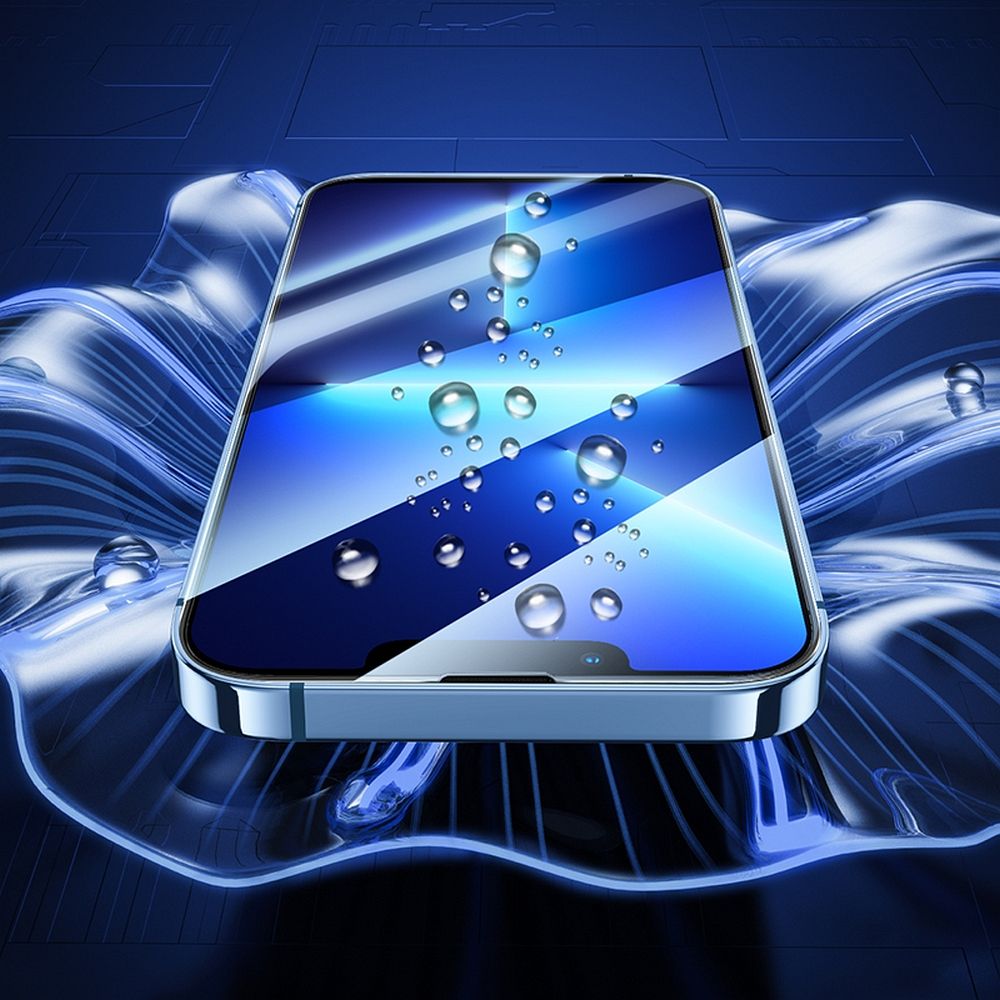 HOCO tempered glass HD 5D Guardian shield (SET 10in1) - for iPhone 13 / 13 Pro / 14 black (G14) - Image 7
