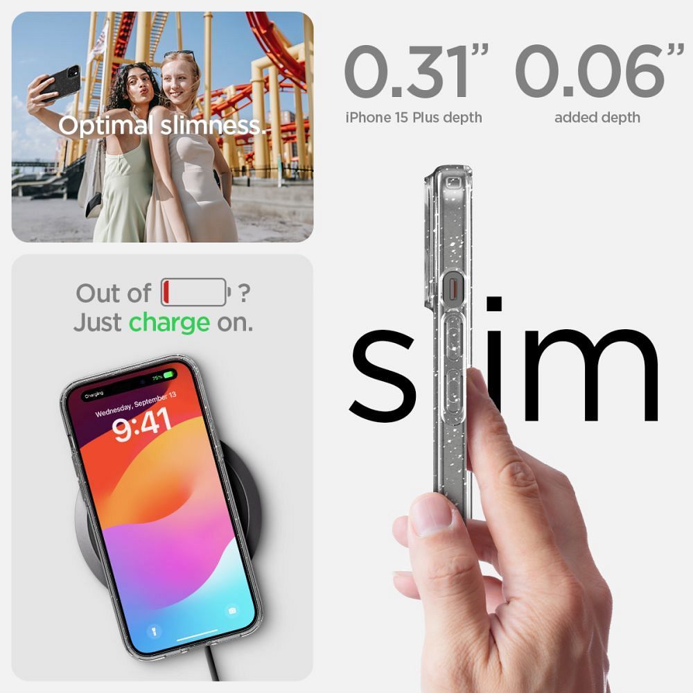 SPIGEN Liquid Crystal case for IPHONE 15 PLUS glitter crystal - Image 10