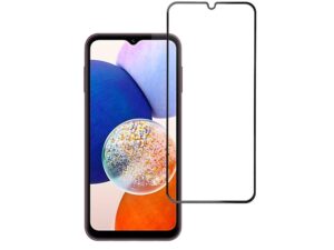 Tempered Glass Blue Star  - SAMSUNG A14 5G Full Face (full glue with frame/small size) - black Tempered Glass Blue Star