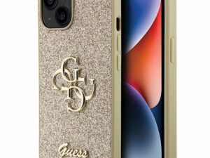 GUESS case for IPHONE 15 Plus GUHCP15MHG4SGD (Fixed Glitter Big 4G) gold