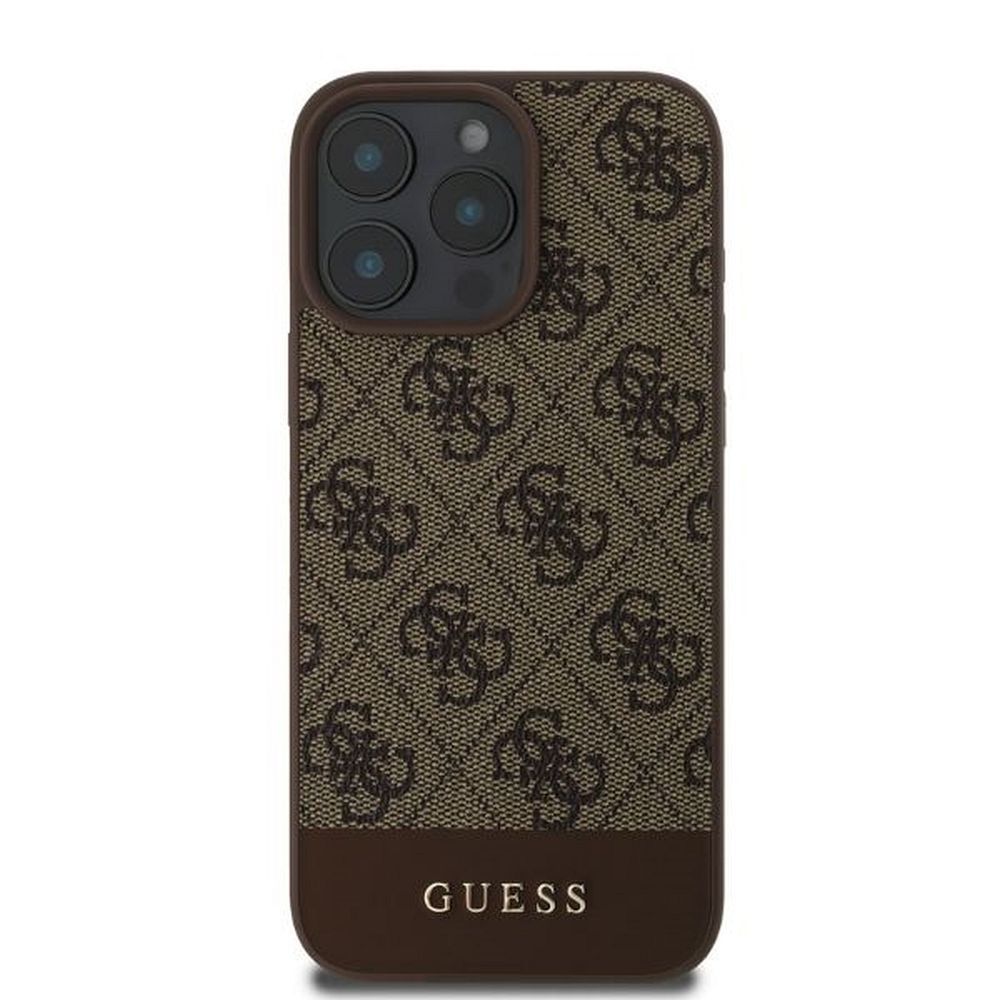 GUESS case for IPHONE 16 Pro GUHCP16LG4GLBR (PC/TPU 4G PU Bottom Stripe) brown - Image 2