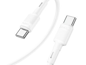 HOCO kábel, C-típus – C-típus, PD 3A 60W X83, 1 m, fehér