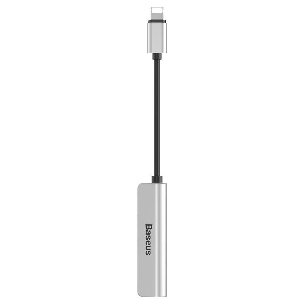 BASEUS adapter AUX 3in1 Lightning to Jack 3,5 mm (female) + 2 x Lightning L52 CALL52-S1 silver black - Image 3