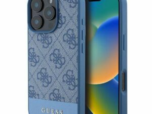 GUESS case for IPHONE 16 Pro GUHCP16LG4GLBL (4G PU Bottom Stripe) blue