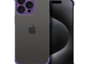 MINI BUMPERS case with camera island protection for IPHONE 15 Pro Max dark purple