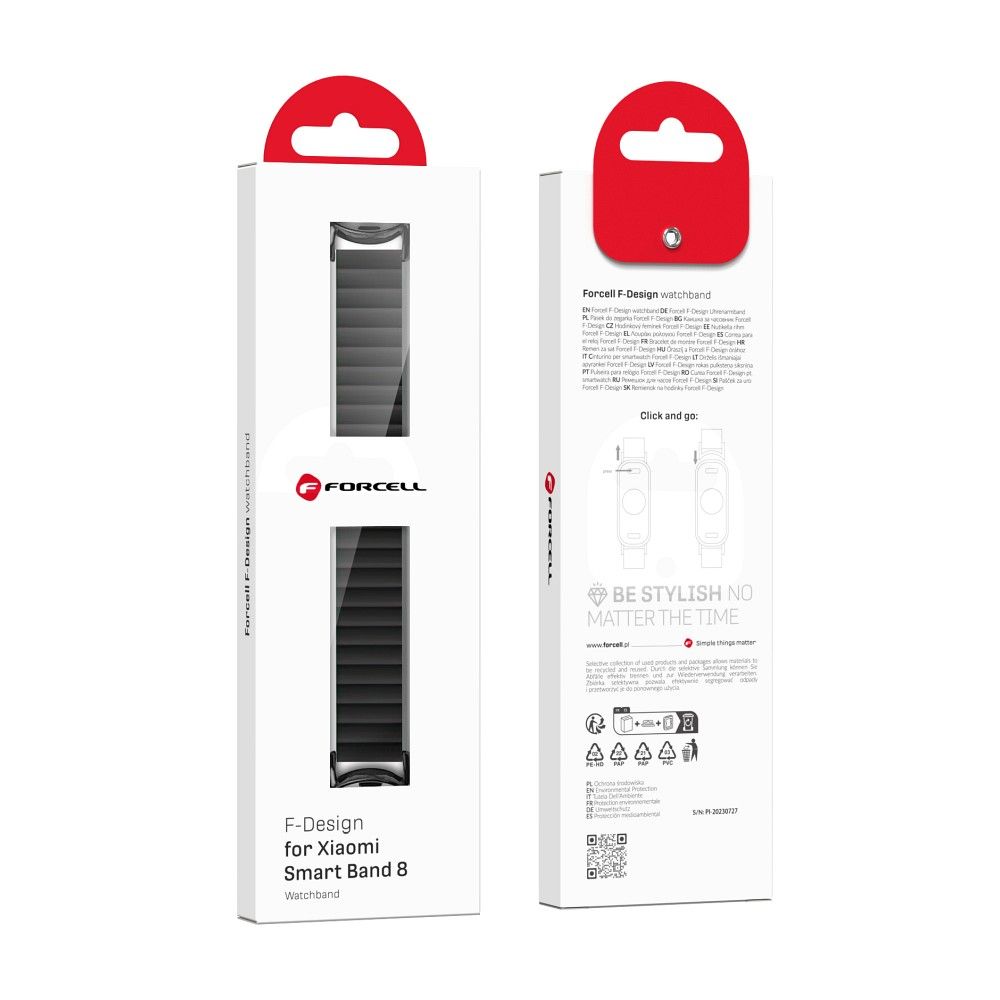 FORCELL F-DESIGN FX8 strap for XIAOMI Mi Band 8 black - Image 3