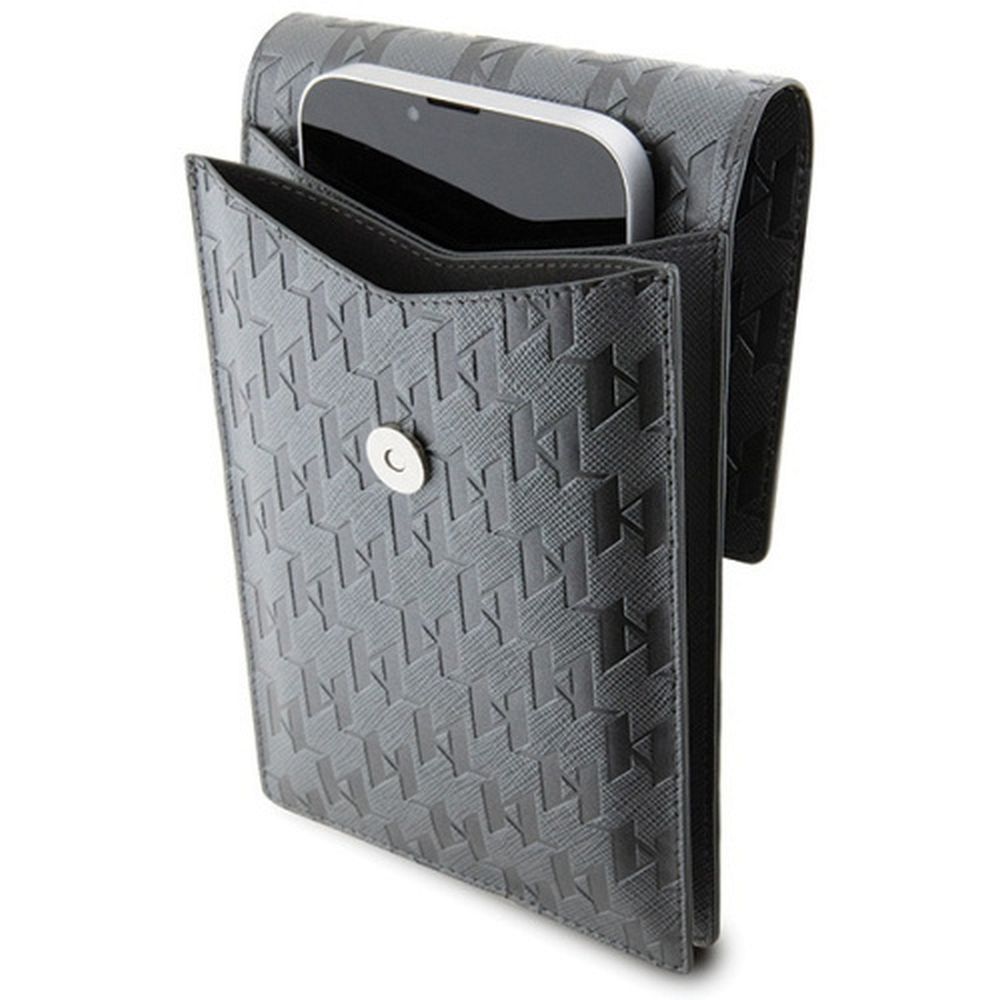 KARL LAGERFELD universal bag for mobile KLWBSAKHPCG (Saffiano Mono Choupette) silver - Image 4