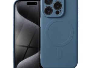 SILICONE MAG COVER case compatible with MagSafe for IPHONE 15 Pro blue