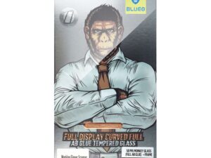 5D Mr. Monkey üveg – Samsung Galaxy S24 Ultra fekete (teljes AB ragasztás) + keret