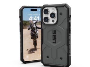 ( UAG ) Urban Armor Gear Pathfinder compatible with Magsafe for IPHONE 15 PRO silver