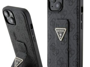 GUESS case for IPHONE 13 / 14 / 15 GUHCP15SPGS4TDK (Grip Stand 4G Triangle Strass) black