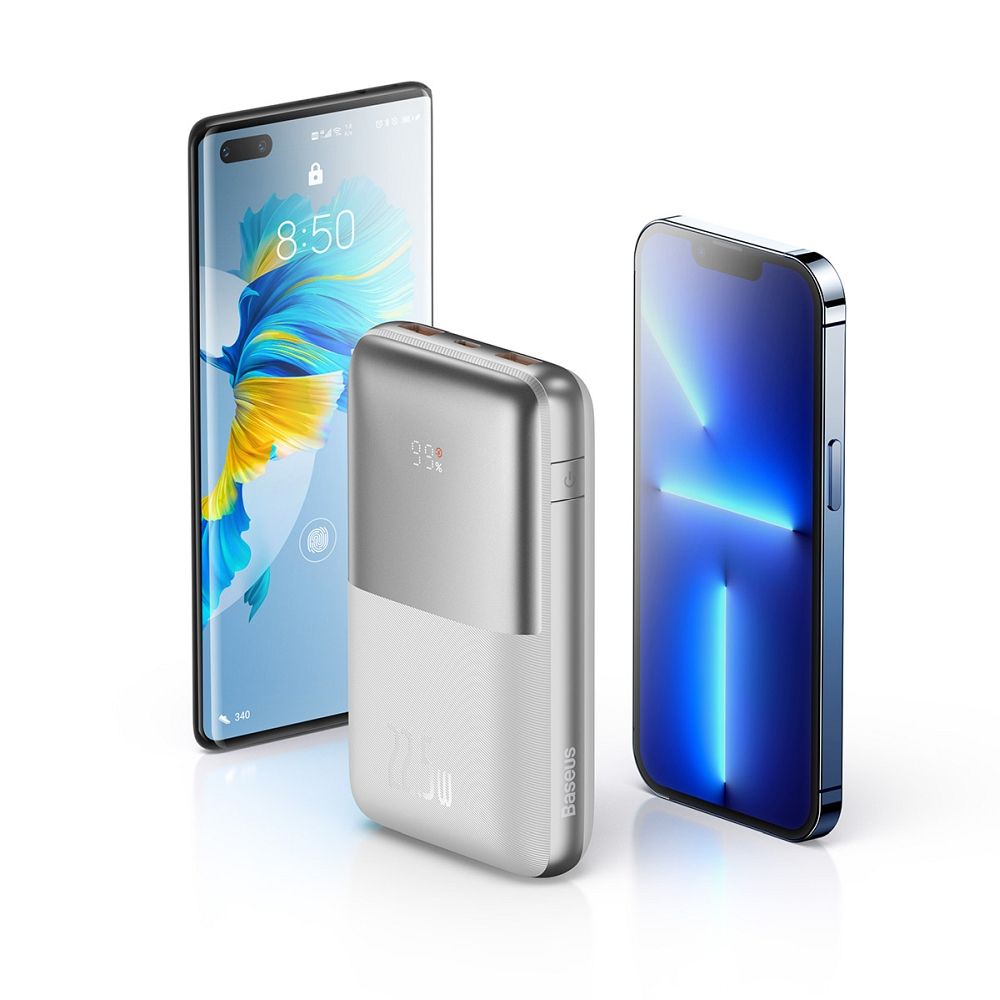 BASEUS powerbank 20 000 mAh + cable USB A to Type C PD QC3.0 3A 22,5W PPBD030002 white - Image 10