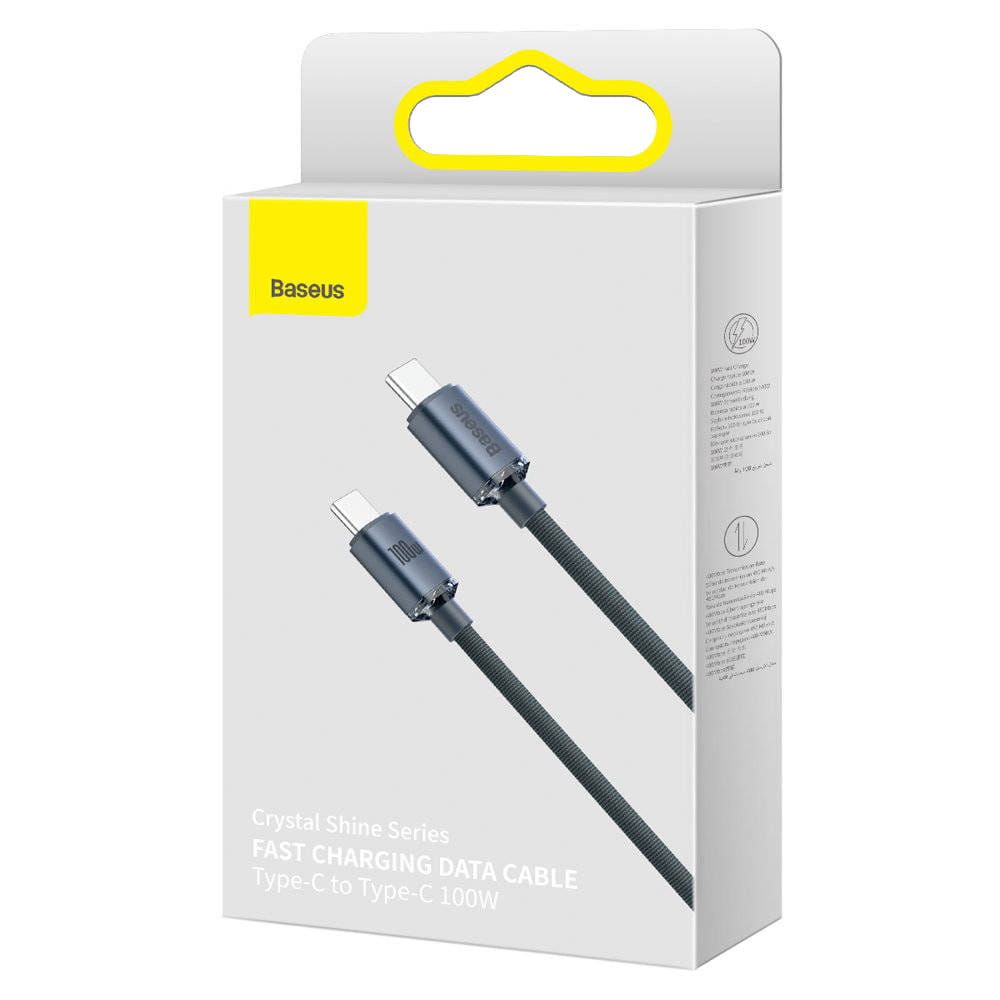 BASEUS cable Type C to Type C PD 100W Crystal Shine CAJY000601 1,2 m black - Image 8