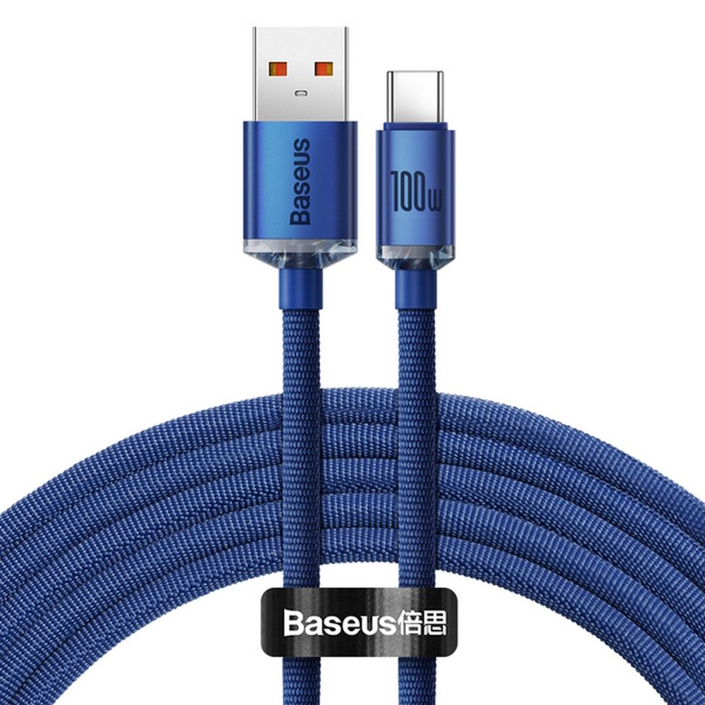 BASEUS cable USB A to Type C PD 100W Crystal Shine CAJY000503 2 m blue