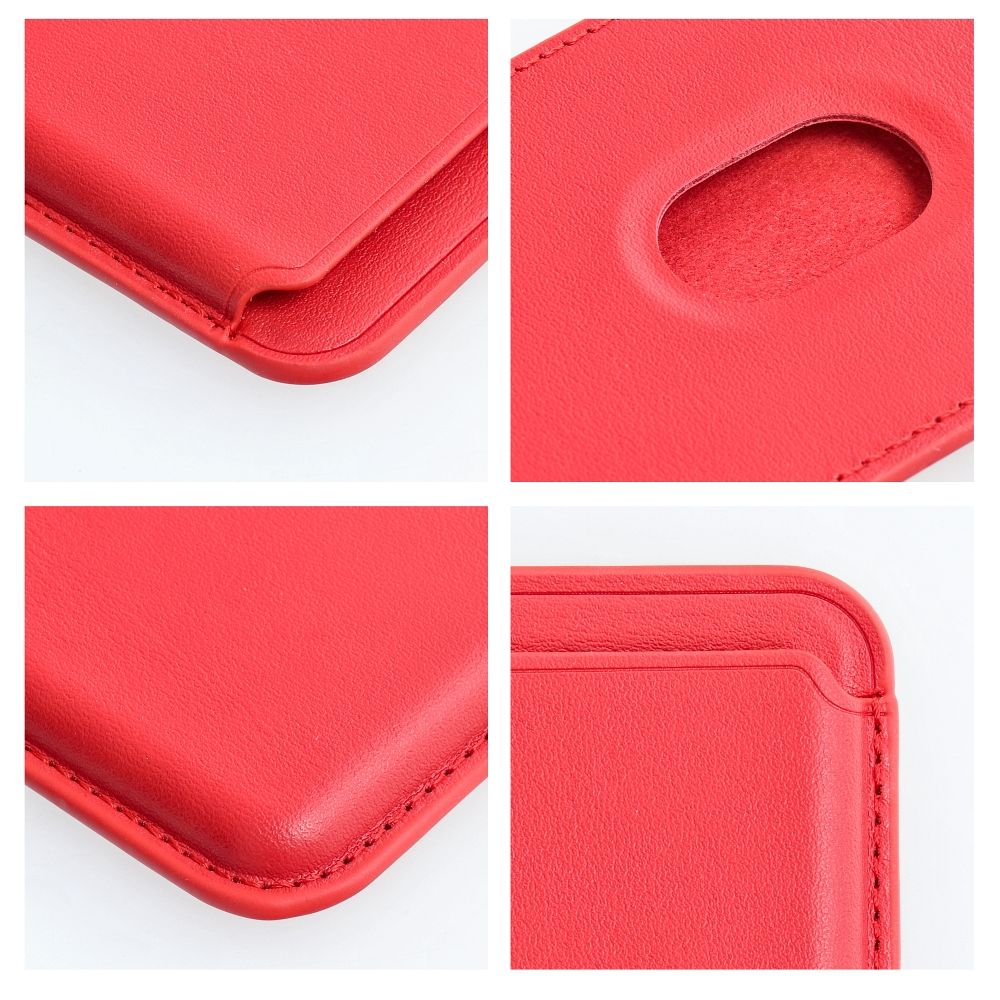 LEATHER MAG WALLET compatible with MagSafe red - Image 3