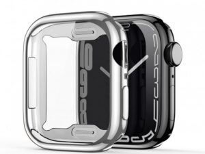 DUX DUCIS case SAMO protective with glass for Apple Watch 7 / 8 / 9 45 mm silver