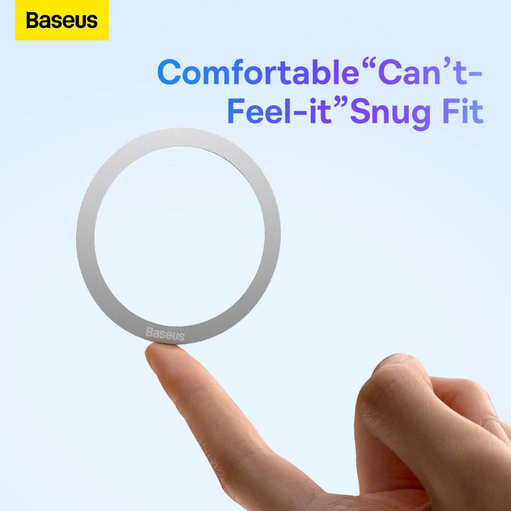 BASEUS universal round plate compatible with MagSafe PCCH000012 2 pcs silver - Image 9