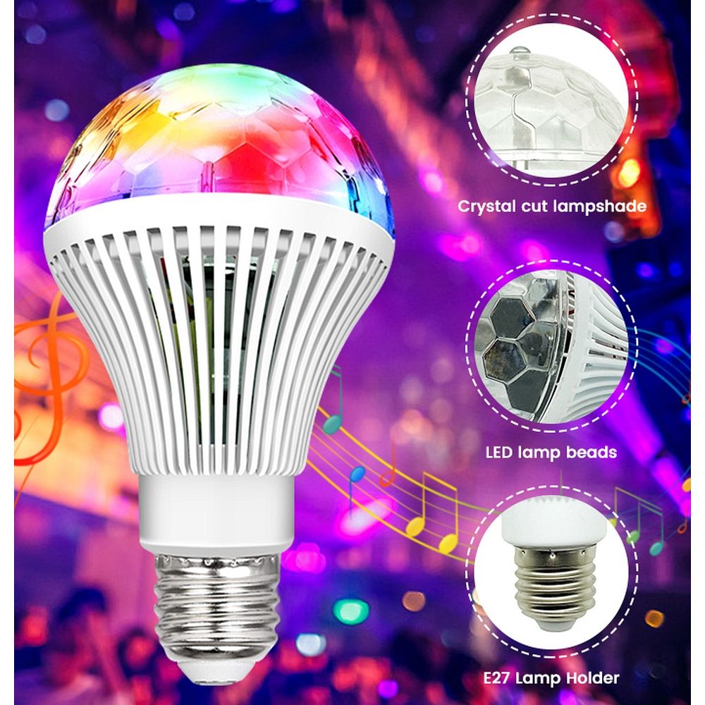 Disco LED bulb Mini Party light RGB rotating E27 LBCRL - Image 7