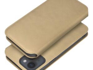 DUAL POCKET Book case for IPHONE 15 gold