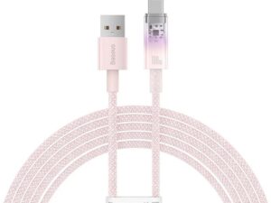 BASEUS cable USB A to Type C PD 100W Explorer CATS010504 2 m pink