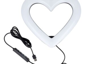 LED Ring Stream RGB lamp 10" with holder for mobile HEART + tripod JM26-10 black