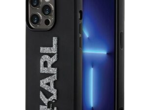 KARL LAGERFELD case for IPHONE 15 Pro Max KLHCP15X3DMBKCK (3D Logo Glitter) black