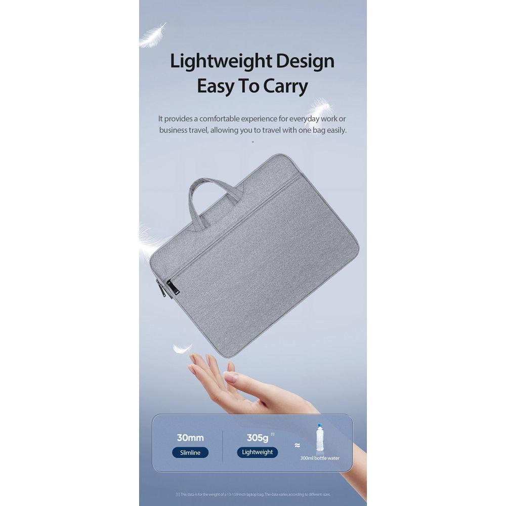 DUX DUCIS bag LBTC for laptop 15.5-16" Horizontal Handbag light grey - Image 8