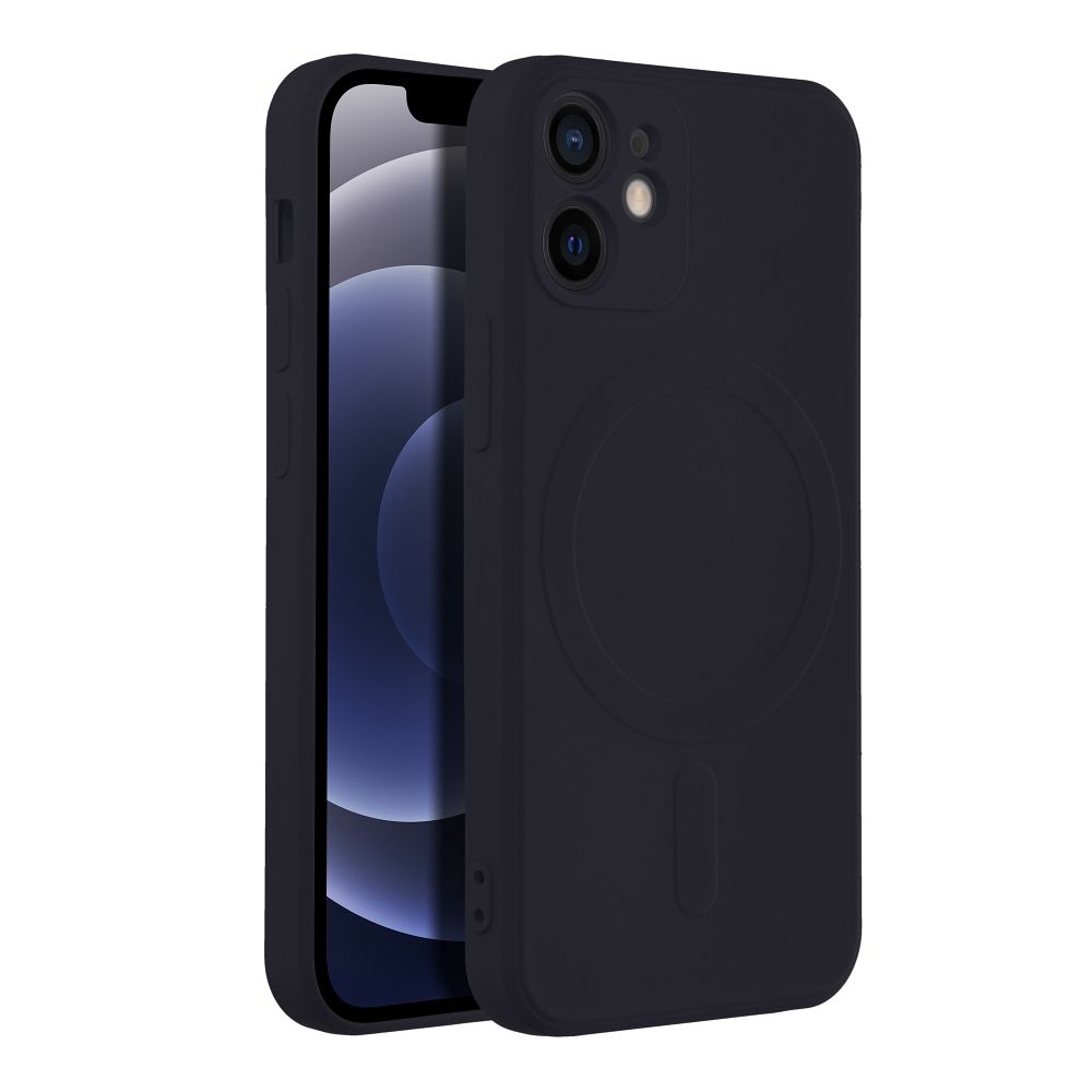 SILICONE MAG COVER case compatible with MagSafe for IPHONE 12 Mini black - Image 2