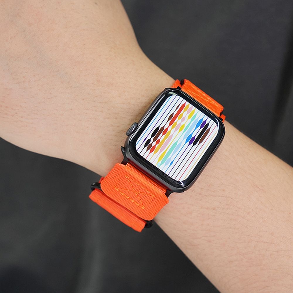 FORCELL F-DESIGN FA05 nylon strap for APPLE Watch 42 / 44 / 45 / 49 mm orange - Image 3