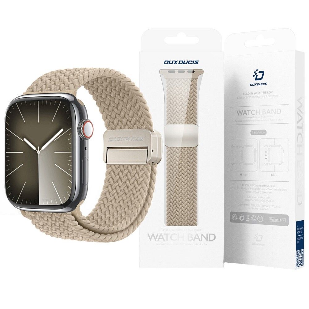 DUX DUCIS strap MIXTURE PRO stretchable braided for Apple Watch 42 / 44 / 45 / 49 mm beige - Image 2