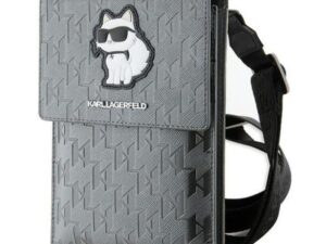 KARL LAGERFELD universal bag for mobile KLWBSAKHPCG (Saffiano Mono Choupette) silver