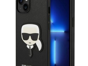 KARL LAGERFELD case for IPHONE 14 Plus KLHCP14MSAPKHK (Saffiano With Karl Head Patch) black