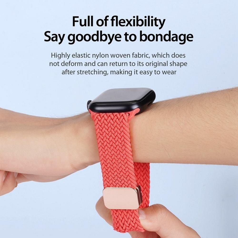 DUX DUCIS strap MIXTURE PRO stretchable braided for Apple Watch 42 / 44 / 45 / 49 mm guava - Image 3