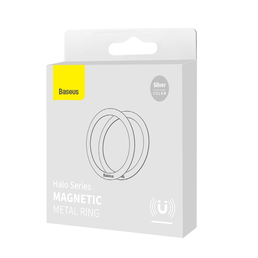 BASEUS universal round plate compatible with MagSafe PCCH000012 2 pcs silver - Image 15