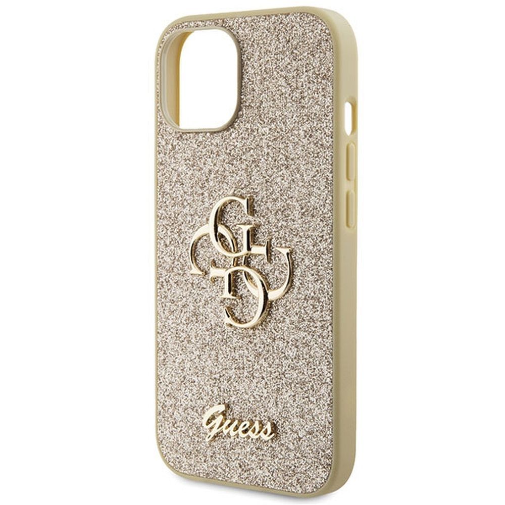 GUESS case for IPHONE 15 GUHCP15SHG4SGD (Fixed Glitter Big 4G) gold - Image 3