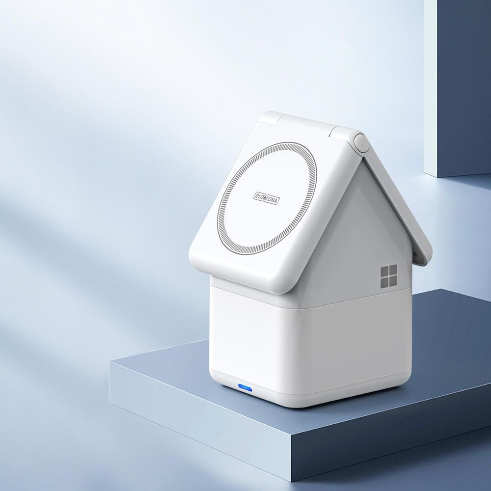 W20 4-in-1 House-shaped Magnetic Wireless Charger Stand 15W White - Image 7