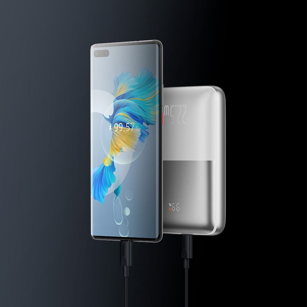 BASEUS powerbank 20 000 mAh + cable USB A to Type C PD QC3.0 3A 22,5W PPBD030002 white - Image 8