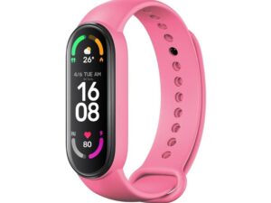 Silicone strap for XIAOMI Mi Band 5 / 6 / 7 pink (37)