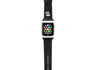 KARL LAGERFELD silicone strap for APPLE Watch KLAWMOKHK (SAFFIANO KH 38 / 40 mm ) black